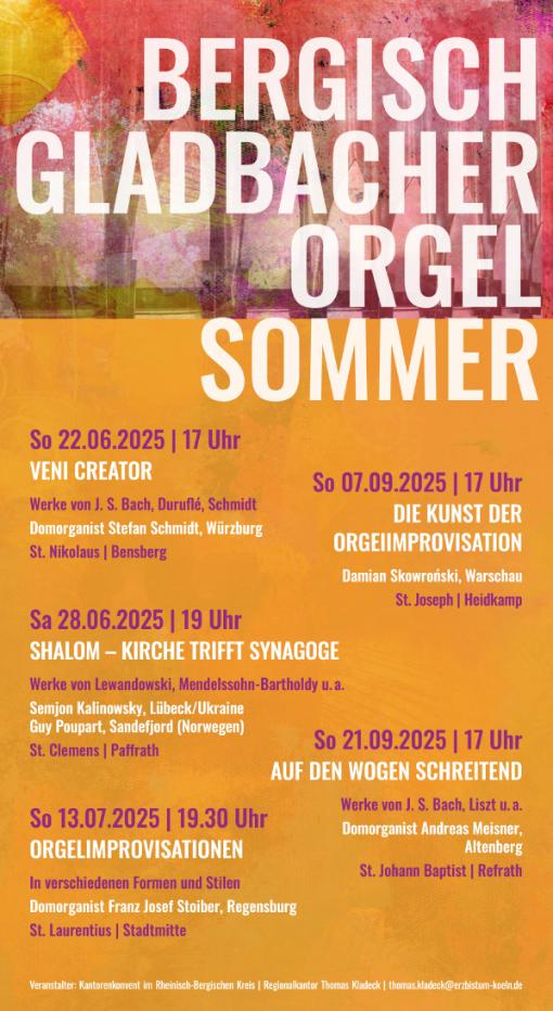 Bergisch Gladbacher Orgelsommer 2025